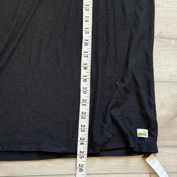 Vuori Strato Tech Polo Shirt in Black Charcoal Heather Short Sleeve - Small - Picture 4 of 5